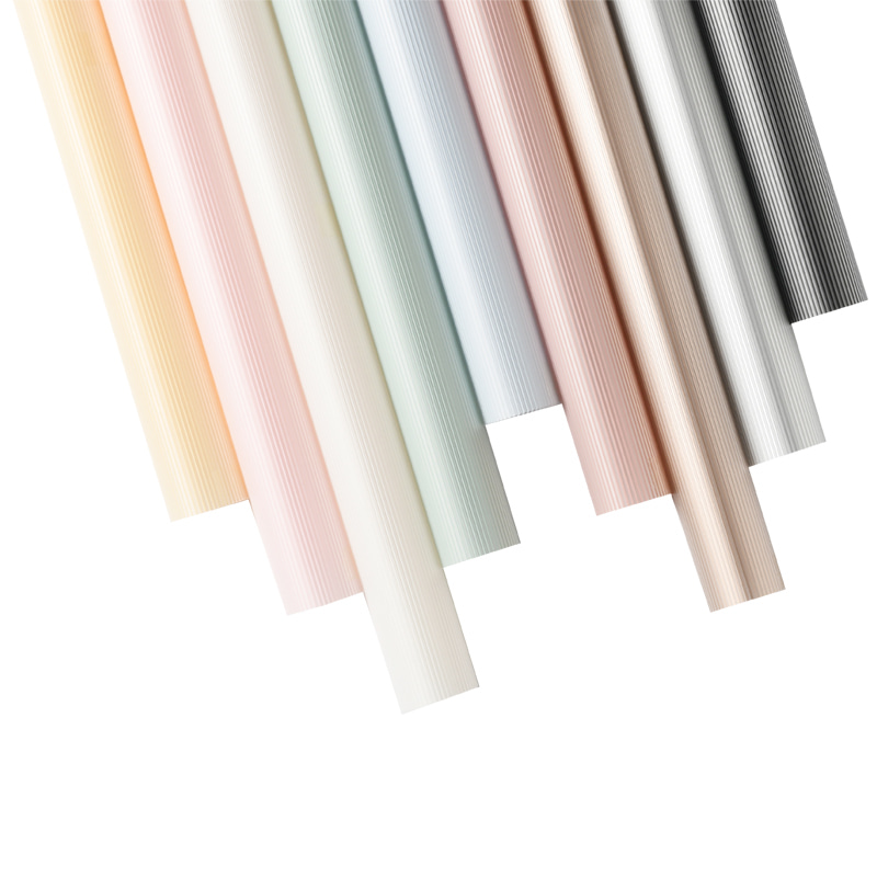 MYHC-04 Haze Line Warna Solid Pola Vertikal Film Kemasan Bunga