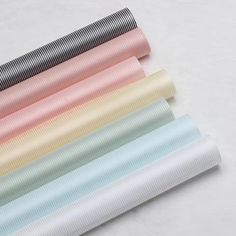 MYHC-04 Haze Line Warna Solid Pola Vertikal Film Kemasan Bunga