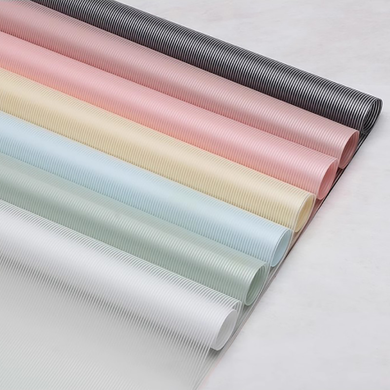MYHC-04 Haze Line Warna Solid Pola Vertikal Film Kemasan Bunga