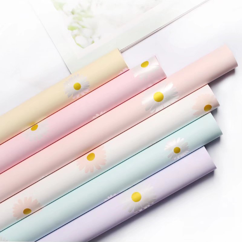 MYHC-18 Kertas Pembungkus Bunga Film Mutiara Daisy Kecil Segar