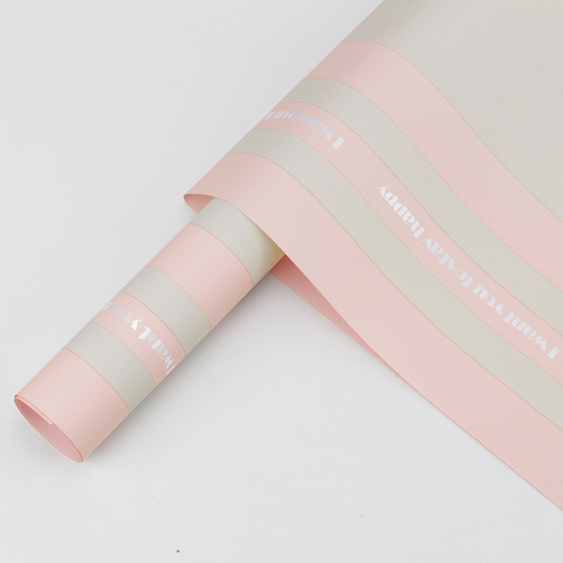 MYHC-22 Kertas Pembungkus Bunga Film Pearlescent Horisontal Tepi Satu Sisi 57×57cm (± 2cm)