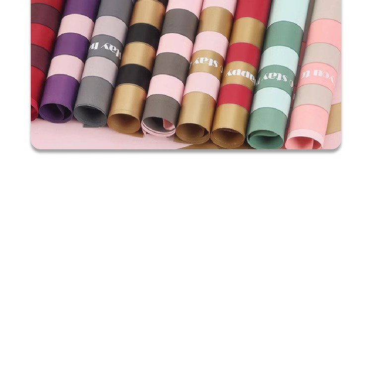 MYHC-22 Kertas Pembungkus Bunga Film Pearlescent Horisontal Tepi Satu Sisi 57×57cm (± 2cm)