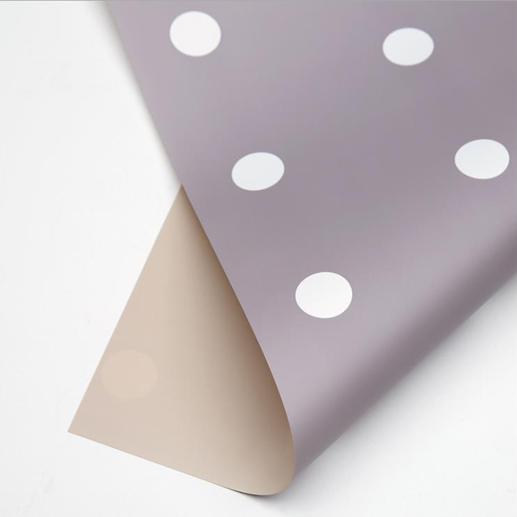 MYHC-24 Kertas Pembungkus Bunga Katun Polka Dot Satu Sisi