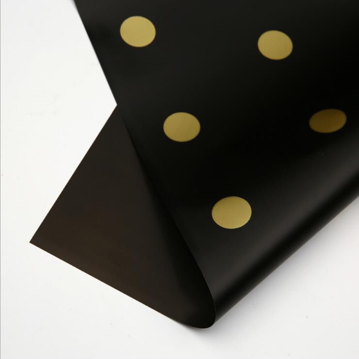 MYHC-24 Kertas Pembungkus Bunga Katun Polka Dot Satu Sisi