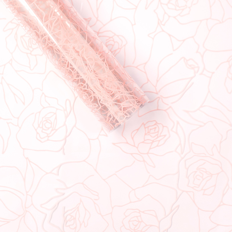 MYHC-29 Monochrome Rose Lines OPP Film Kemasan Bunga Transparan