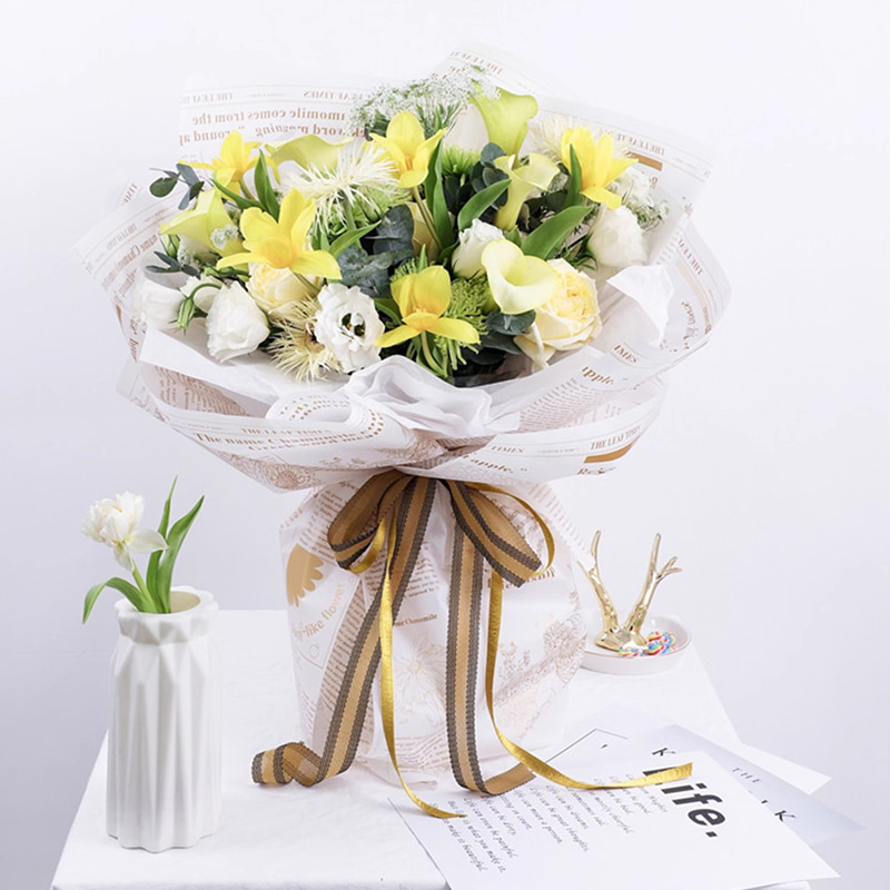 MYHC-52 Herb Golden Light Matt Film 57×57cm (± 2cm) Film Kemasan Bunga Plastik