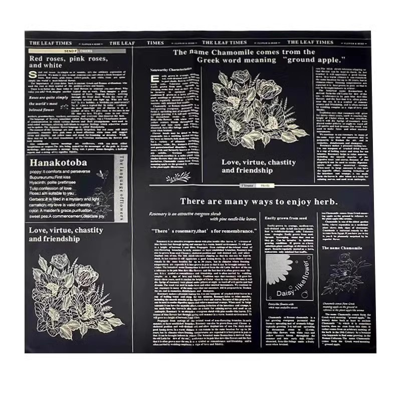MYHC-52 Herb Golden Light Matt Film 57×57cm (± 2cm) Film Kemasan Bunga Plastik