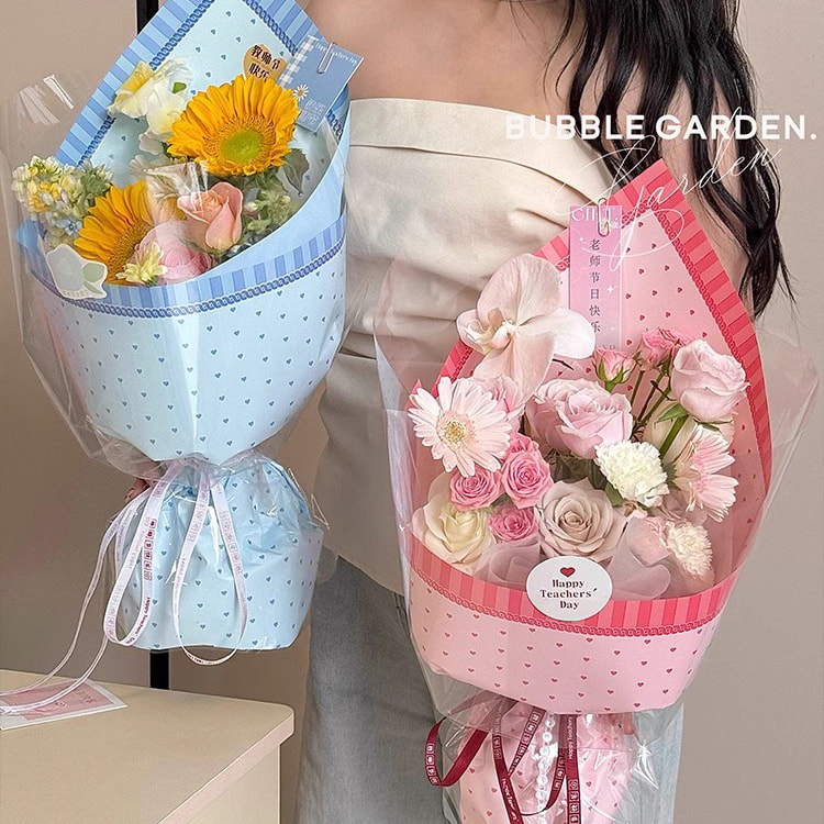 MYHC-65 Gaun Putri Film Kemasan Bunga Plastik Warna Cerah