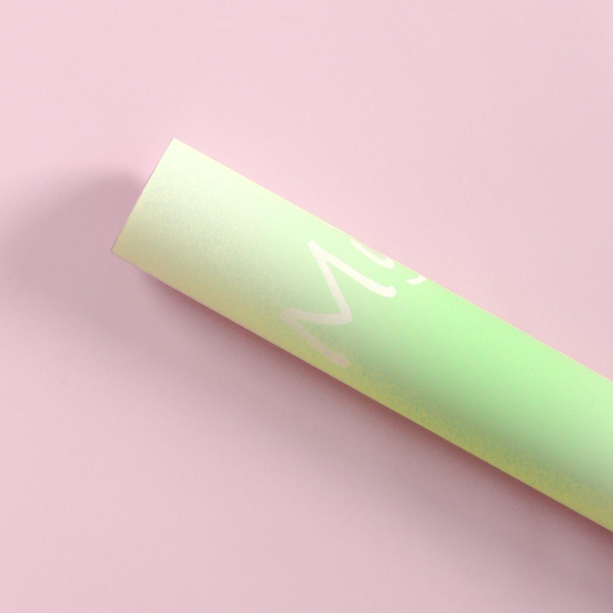 MYHC-66 Kertas Pembungkus Bunga Tahan Air Warna Gradien Macaron