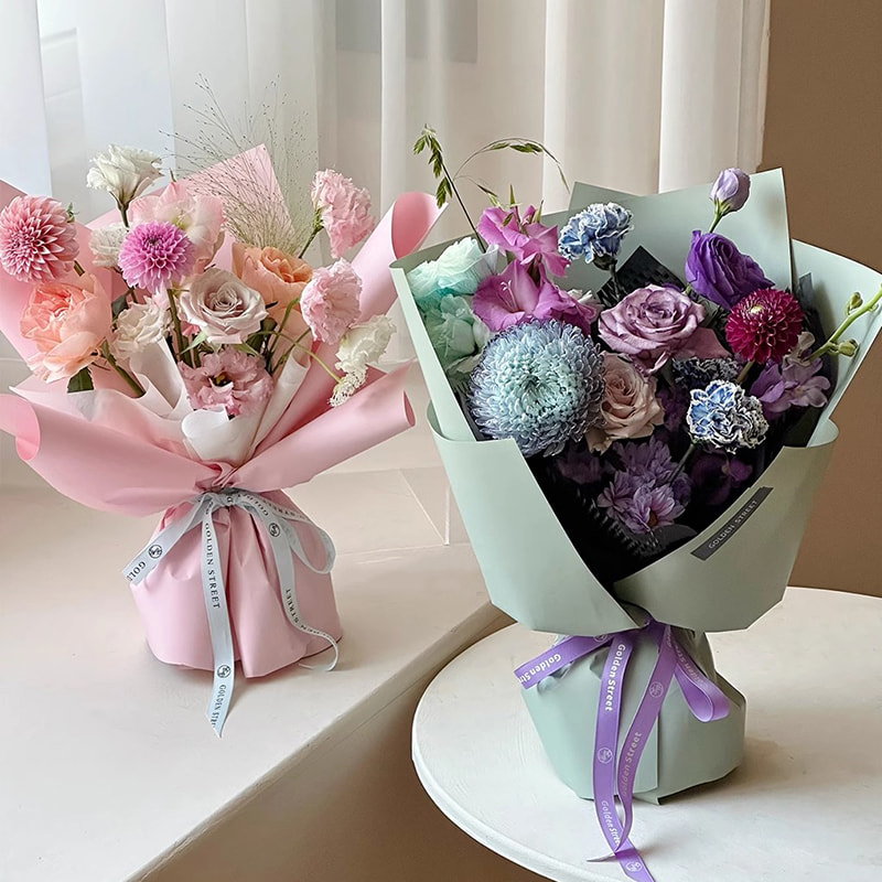MYHC-68 Pearl Film 8 Silk 45×50cm (± 2cm) Kertas Pembungkus Bunga Warna Solid