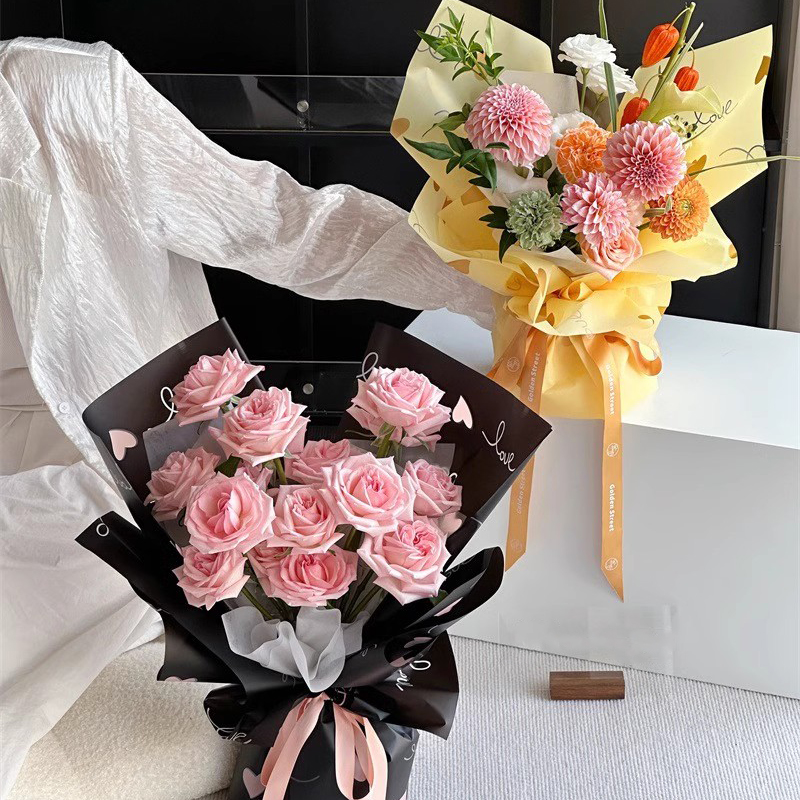 MYHC-75 6 Warna Film Kemasan Bunga Matte 57×57cm (±2cm).