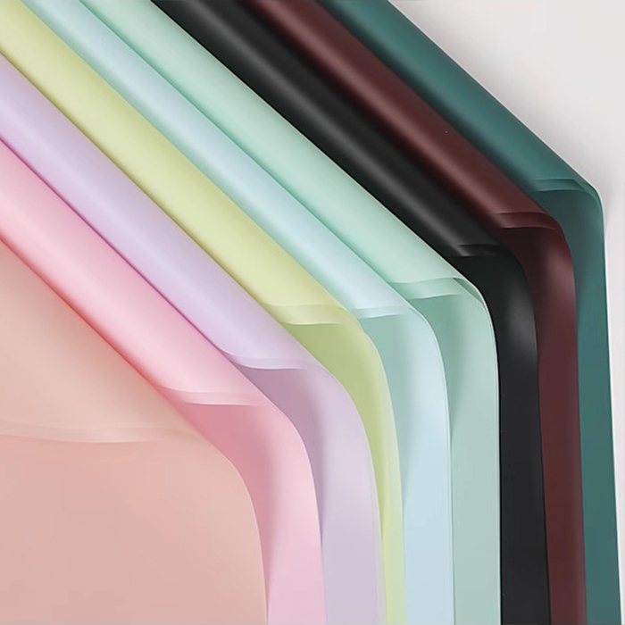 Kertas pembungkus bunga tembus warna solid matte