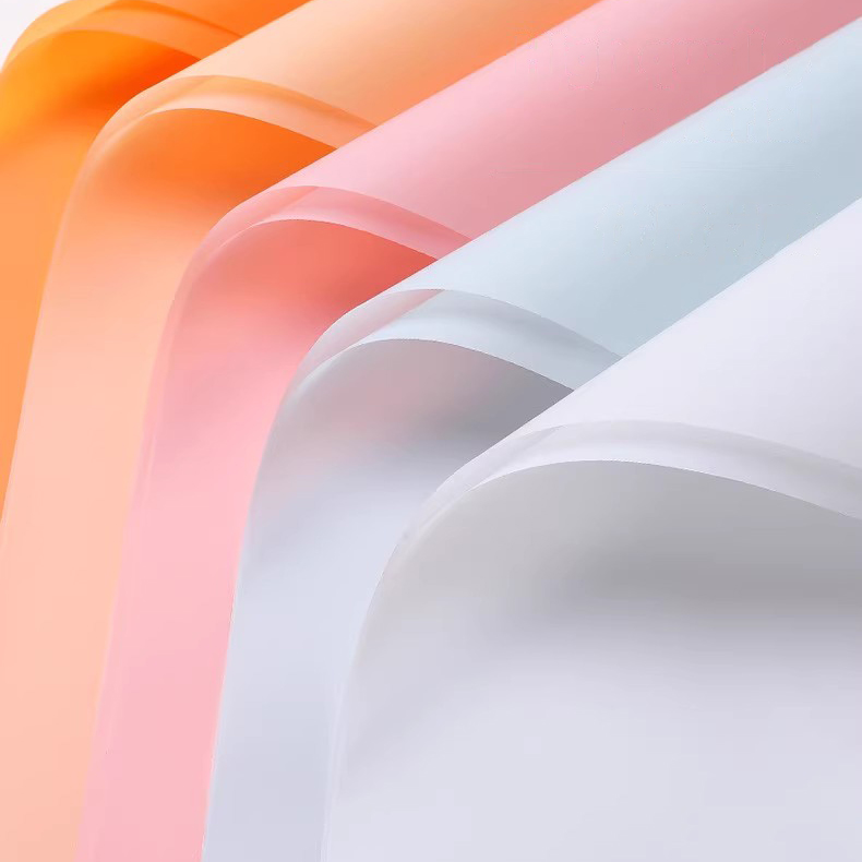 Kertas pembungkus bunga tembus warna solid matte
