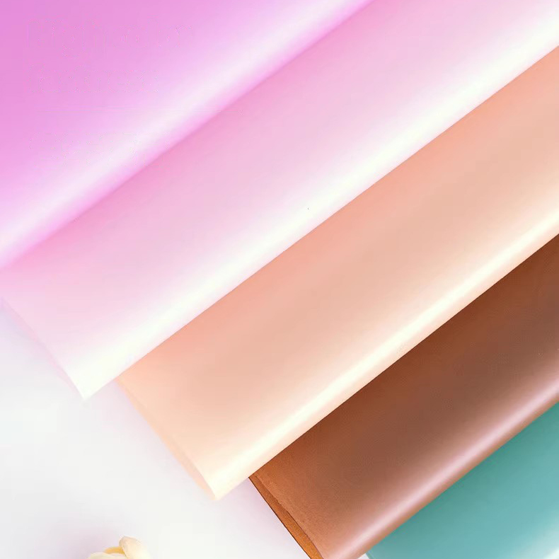 Kertas pembungkus bunga tembus warna solid matte