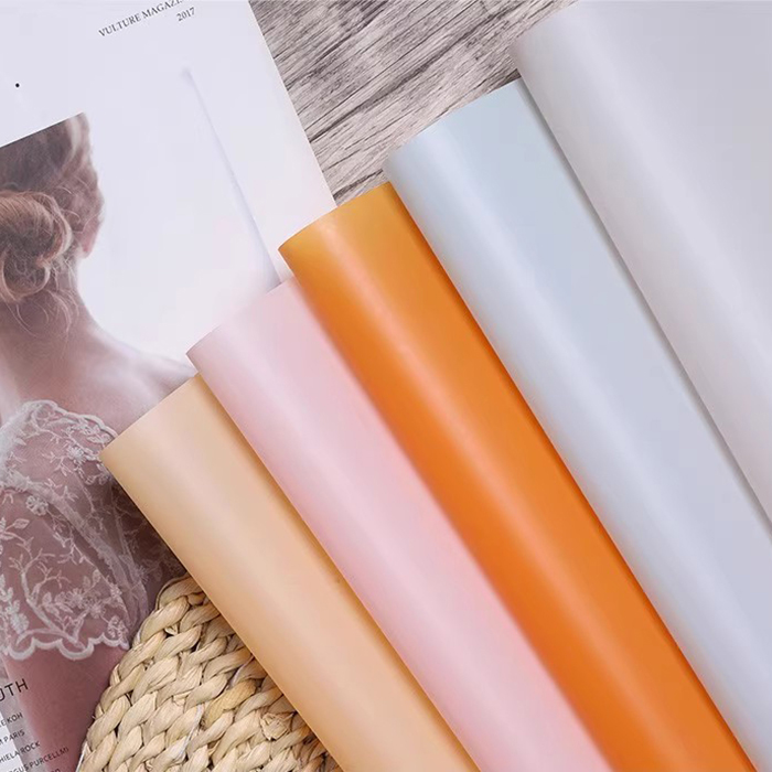Kertas pembungkus bunga tembus warna solid matte