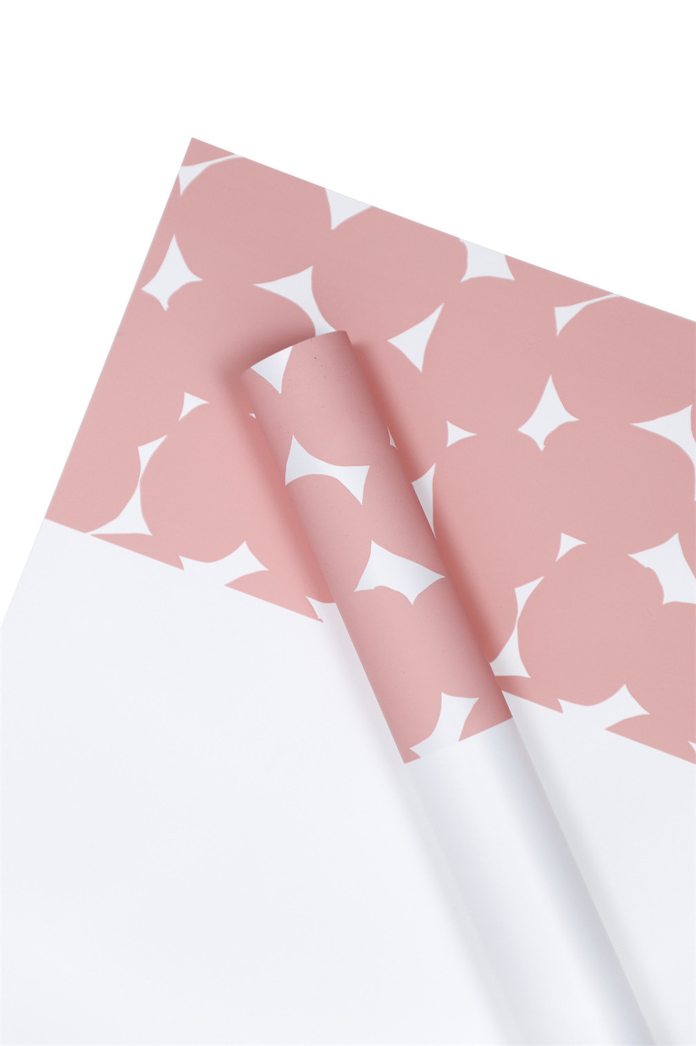 Kertas pembungkus bunga polkadot dua warna