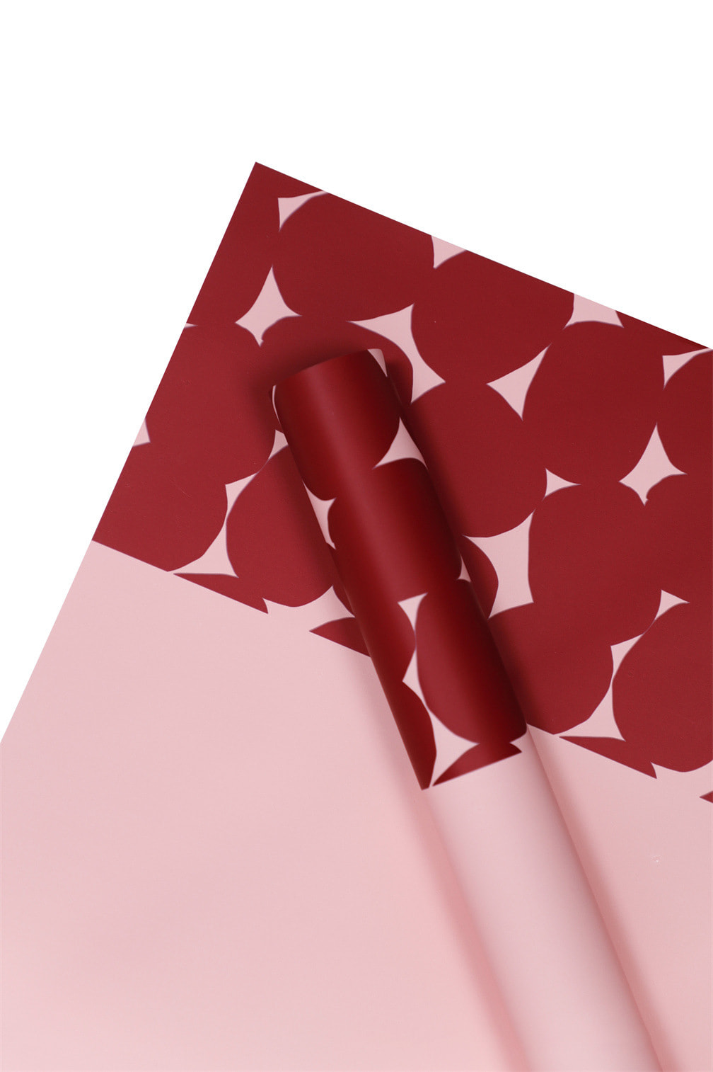 Kertas pembungkus bunga polkadot dua warna