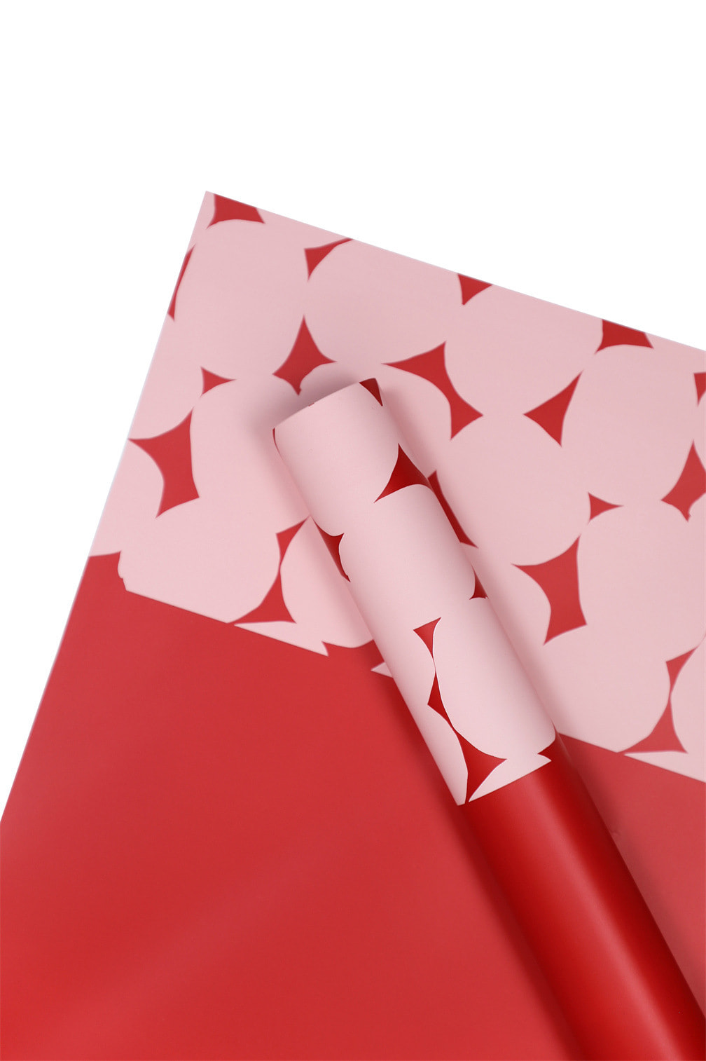 Kertas pembungkus bunga polkadot dua warna