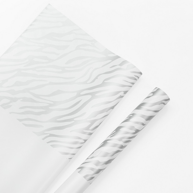 Kertas pembungkus bunga enam warna dengan motif zebra