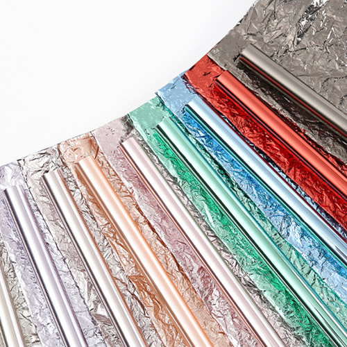 Kertas Pembungkus Buket Cermin Warna Solid